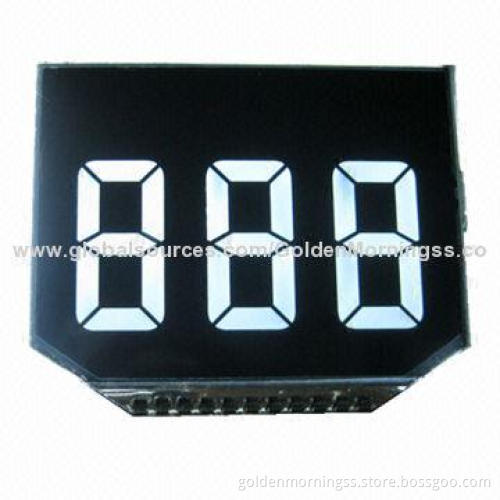 7-segment Custom LCD Panel, VA Negative, White Back-light